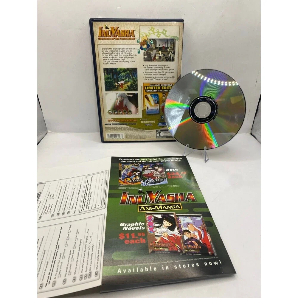 Inuyasha The Secret Of The Cursed Mask - PS2 Authentic CIB w/ Reg clean minty